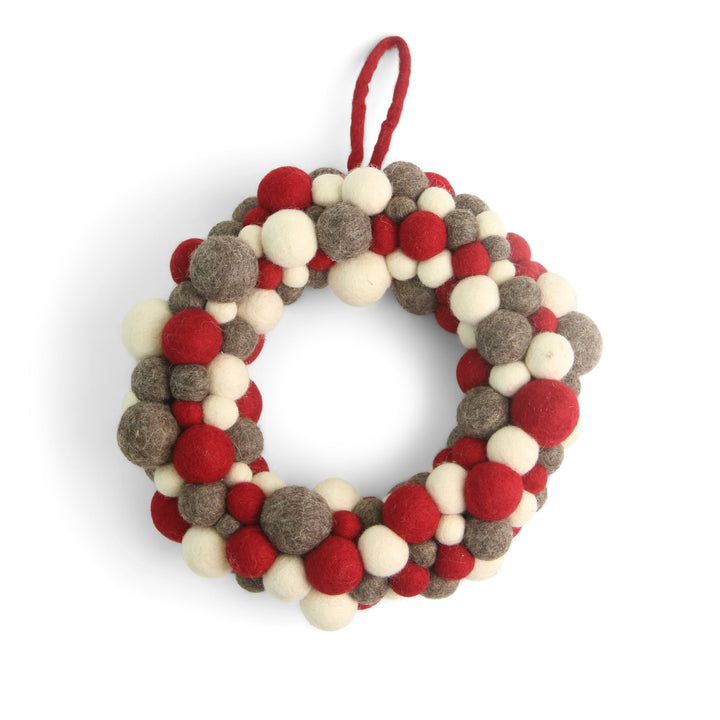 Felt Christmas Wreath - Large Baubles